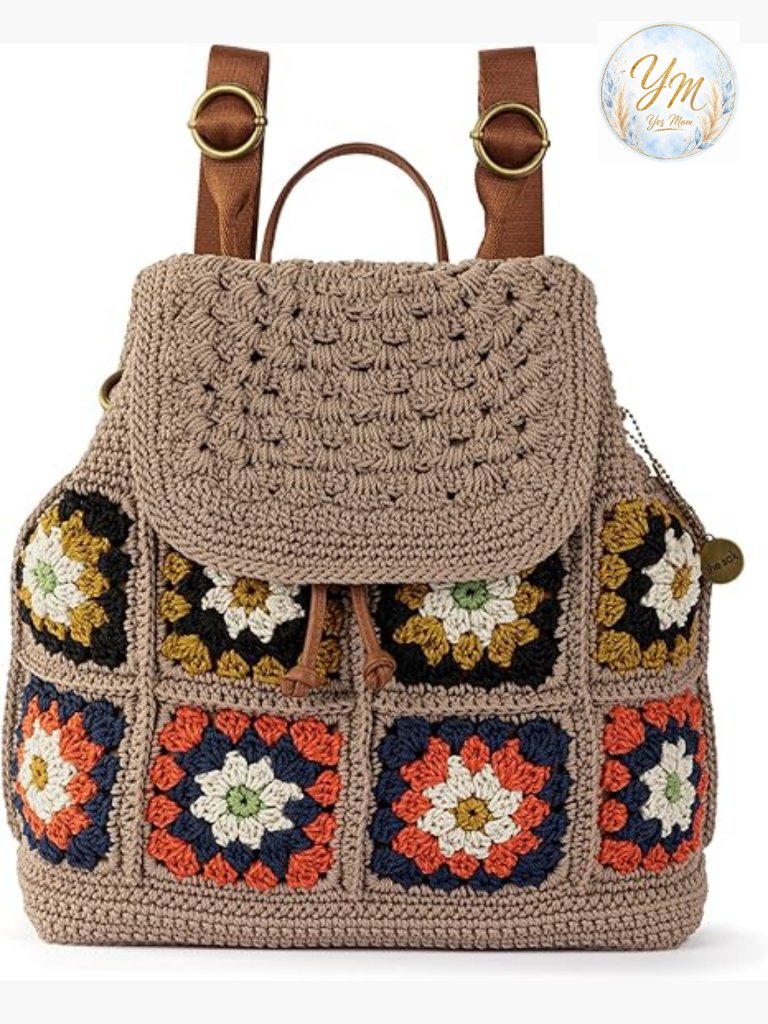 Hand Crochet Backpack - Daypack With Adjustable Removable Straps